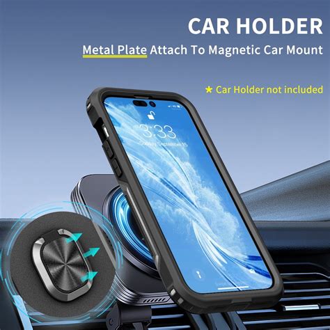 3 in 1 Ring Holder Phone Case For iPhone 14 Pro Max (Black) | Alexnld.com