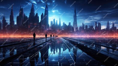 Premium AI Image | Futuristic Cyberpunk Background