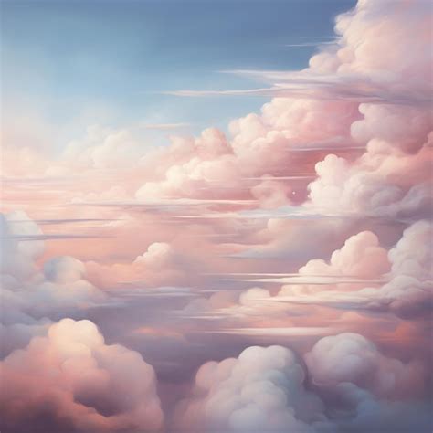 Premium Ai Image Soft Dreamy Clouds Floating Across The Sky