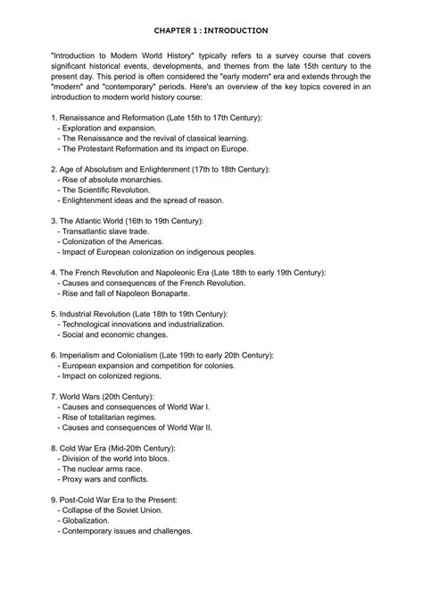 GFPA2043 Modern World History Notes | GFPA2043 - Modern World History - UUM | Thinkswap