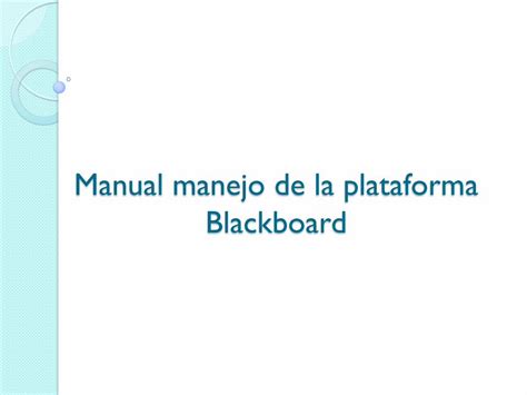 PDF Manejo De Plataforma Blackboard DOKUMEN TIPS