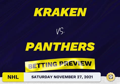 Kraken Vs Panthers Predictions And Odds Nov 27 2021