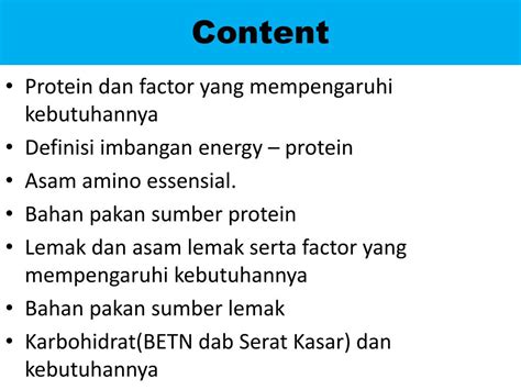 Ppt Nutrisi Bahan Pakan Protein Lemak Karbohidrat Vitamin Dan