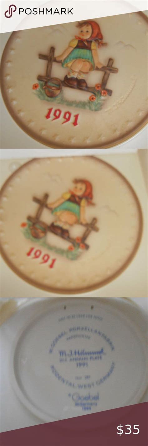 NIB Goebel M J Hummel Annual Plate 1991 In Bas Relief 21st Ed Germany