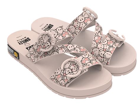 Chinelo zaxy smiley slide feminino nude claro 18413 Rio Sul Calçados