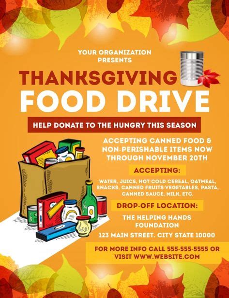 49 Fundraiser Templates Ideas Fundraising Food Drive Flyer Food Drive