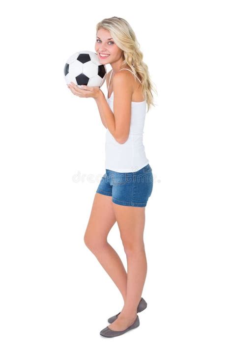 Blonde In Football Jersey Stock Image Image Of Attractive