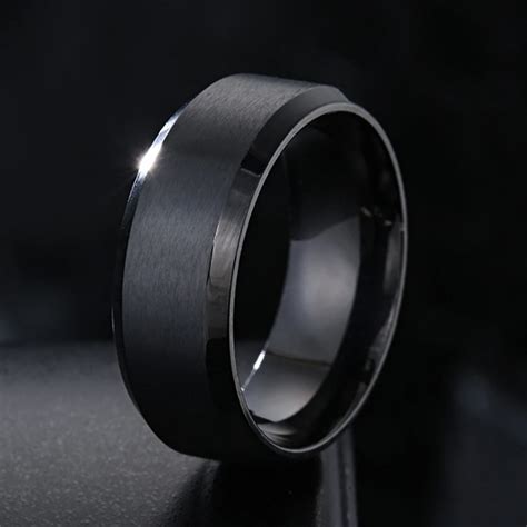 Zorcvens New Fashion Punk Vintage Mm Classic Ring Male Black