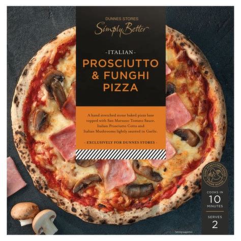 Dunnes Stores Simply Better Italian Prosciutto Funghi Pizza 496g