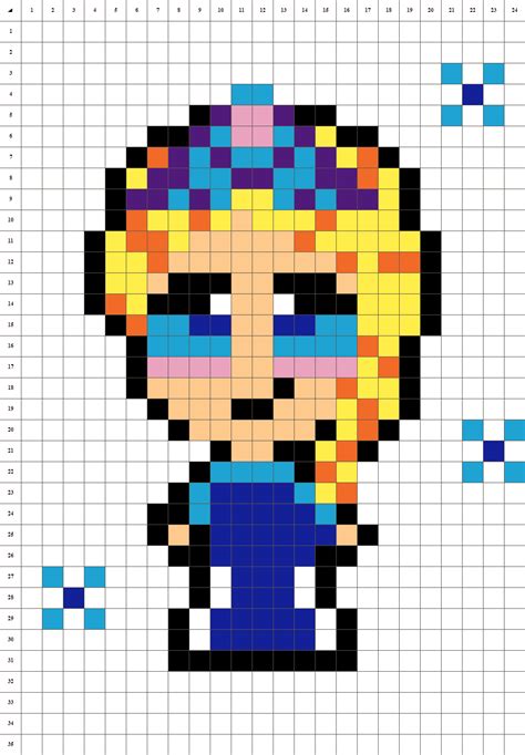 Elsa • Reine Des Neiges • Pixel Art