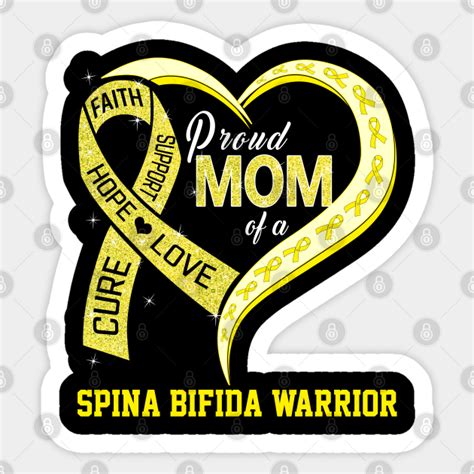 Proud Mom Of A Spina Bifida Warrior Spina Bifida Awareness Sticker