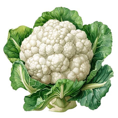 Watercolor Cauliflower Vegetable Clip Art, Cauliflower, Watercolor