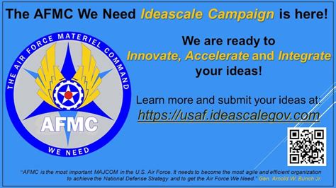 Afmc Seeks Innovative Ideas Through Ideascale Campaign Us Air Force