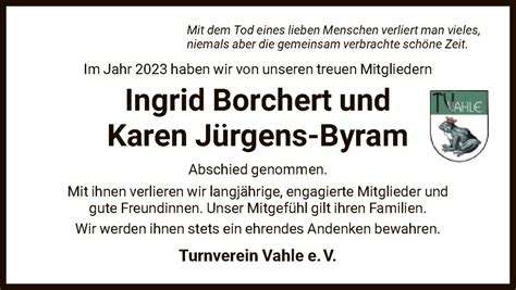 Traueranzeigen Von Ingrid Und Karen Trauer HNA De