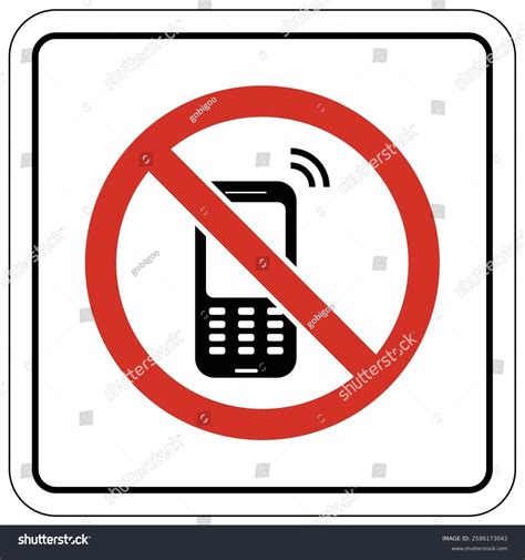 No Cell Phone Allowed Sign Stock Vector (Royalty Free) 2586173043
