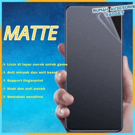 Jual Hydrogel Matte Anti Glare Infinix Smart Hot G G Pro Note S I I