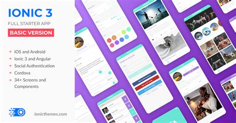 Ion2FullApp - Ionic 3 Starter App Template