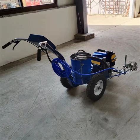 Hand Push Cold Paint Road Line Striping Machine Use Electric Piston