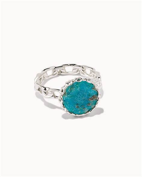 Jane Sterling Silver Cocktail Ring In Turquoise Kendra Scott