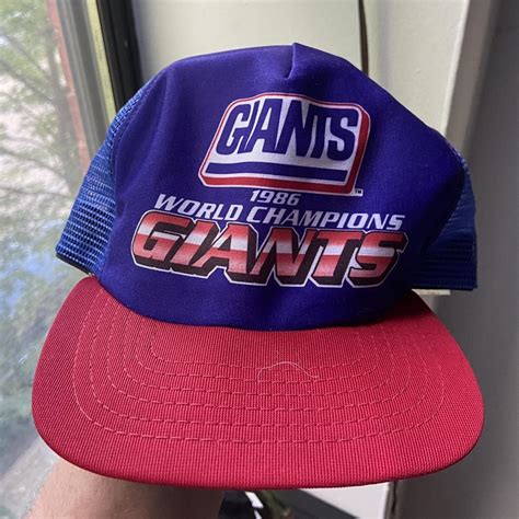 vintage 1986 Giants Super Bowl Champion mesh hat 🧢... - Depop