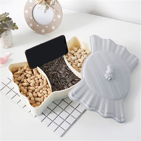 Caja De Dulces Organizador De Refrigerios De Nueces Bandeja De Frutas