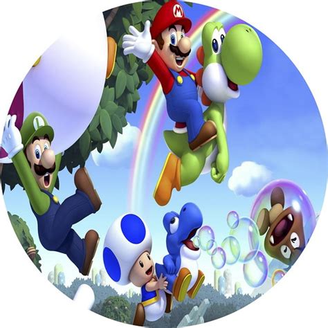 Painel Sublimado Redondo Mario E Luigi 1 50x1 50 Elo7