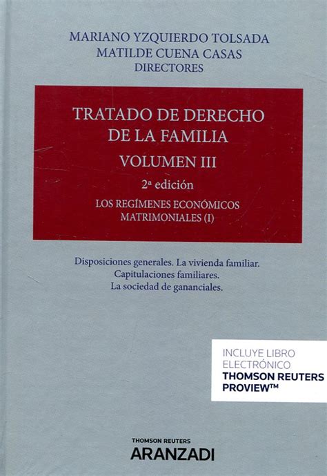 Libro Tratado De Derecho De La Familia 9788490996591 Cuena Casas