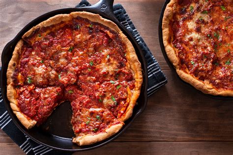 What is the story behind Chicago deep dish pizza?