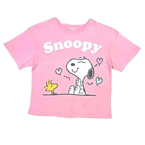 Playera Snoopy Talla 4 Manga Corta Con Estampado Rosa Walmart