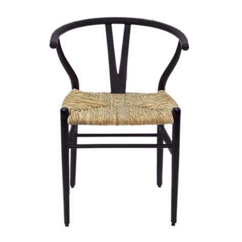 Silla Wishbone Style Negra Tejida Arei Design