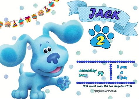 Blue's Clues Birthday Invitation Personalized Printable - Etsy