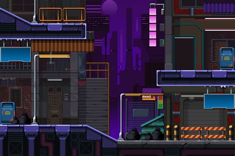 Free - pixel art asset pack - Cyberpunk City : r/PixelArt