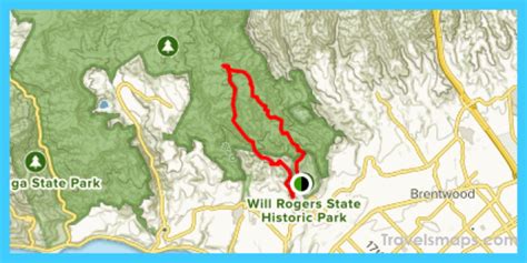 Will Rogers State Historic Park Map - TravelsMaps.Com