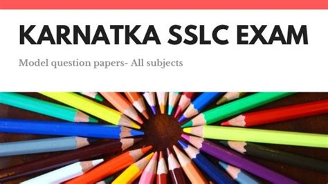 Karnataka Sslc Exam Model Question Collection