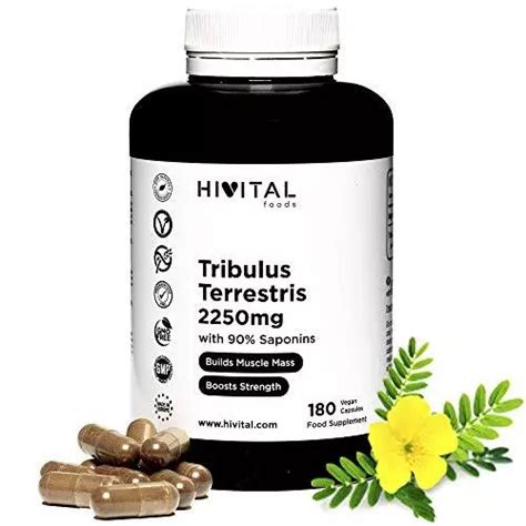 TRIBULUS TERRESTRIS 2250 mg 180 vegane Kapseln 100 natürlich mit