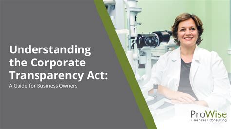 Understanding The Corporate Transparency Act Business Owner S Guide