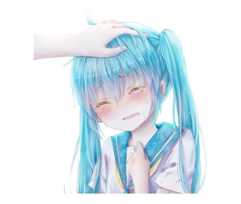 Anime Girl Crying Depressed Png Download Hatsune Miku - Clip Art Library