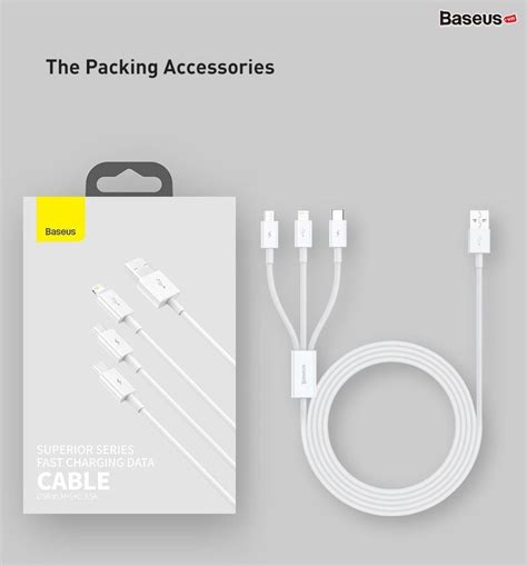 Baseus Superior Series Fast Charging Data Cable Usb To M L C A