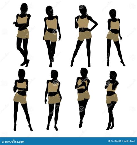 Woman Lingerie Silhouette Stock Illustration Illustration Of Adult