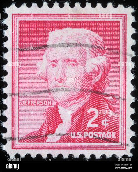 Stamp Printed In The United States Of America Shows Thomas Jefferson