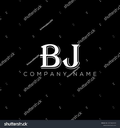 Abstract Letter BJ Vector Logo Design Templat Royalty Free Stock