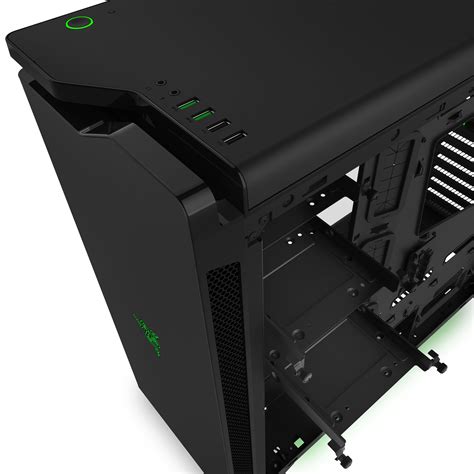 Nzxt H440 Razer Edition Mid Tower Computercase Matte Black Ca H442w