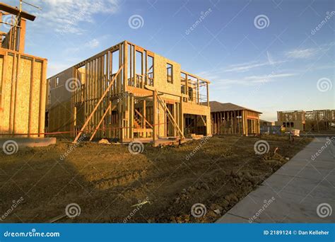 Construction Of Subdivision Stock Photo Image Of Plywood Frame 2189124