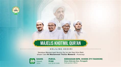 Live Khotmil Qur An Keliling Kediri Malam Ramadlan H Di