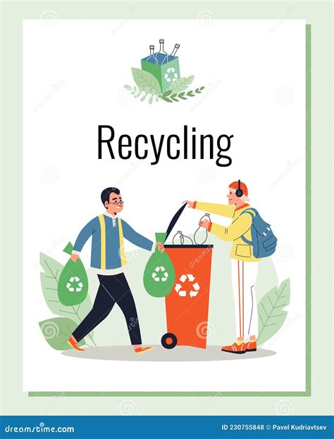 Recycling Poster Vector Template | CartoonDealer.com #109800622