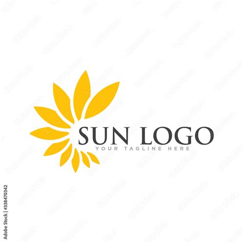 Sun Logo Design Vector Template Stock Vector | Adobe Stock