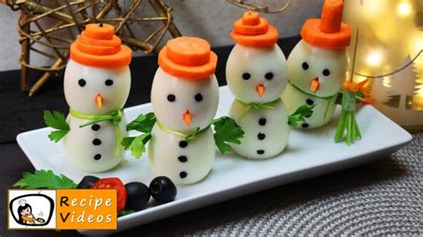 Egg Snowmen Recipe With Video Simple Egg Snowmen Recipe