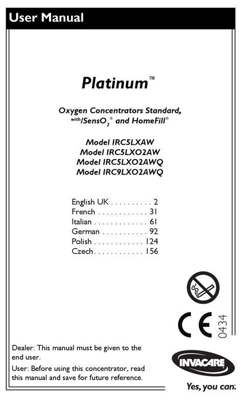 Invacare Platinum Irc5lxaw User Manual Pdf Download Manualslib