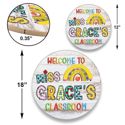 Personalized Teacher Door Signs | Door Signs For Teachers | Teacher Pencil Door Sign - Magic ...