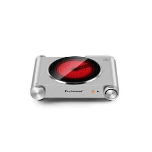 Courant Single Burner In Infrared Ceramic Glass Hot Plate Cooktop W Stainless Steel